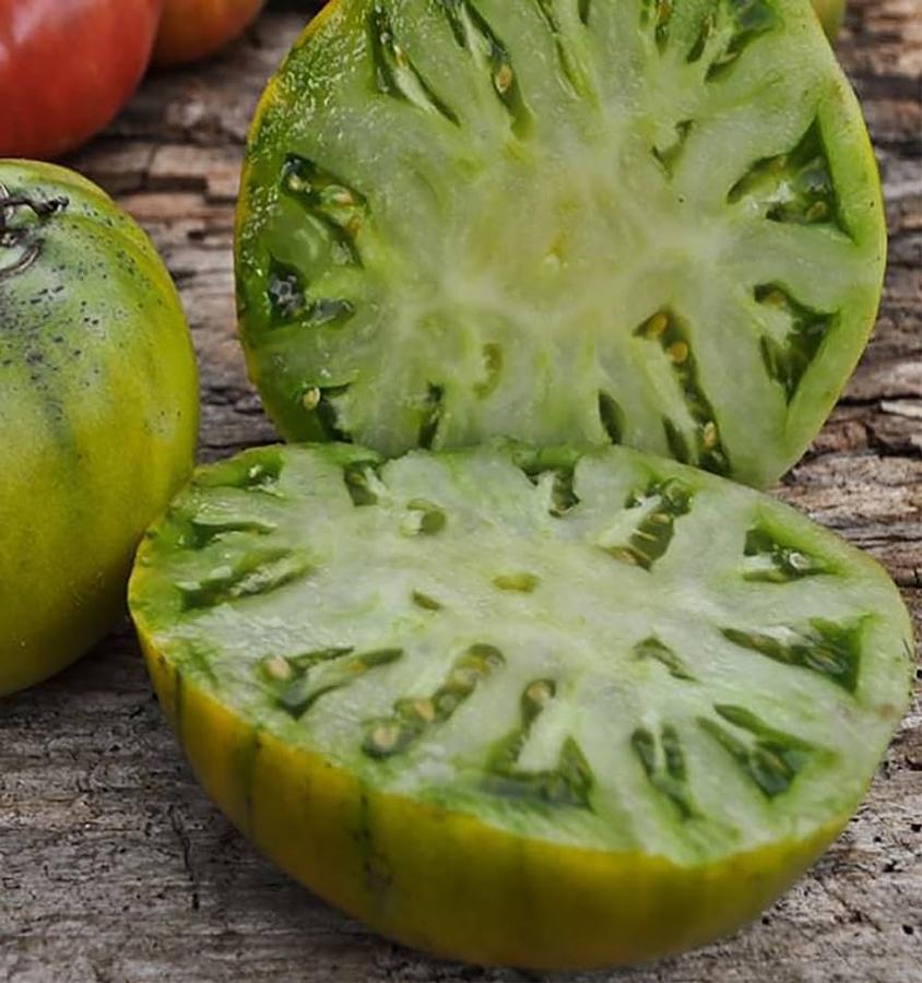 Solanum lycopersicum 'Cherokee Green' - Tomato, Cherokee Green from My Organic Table